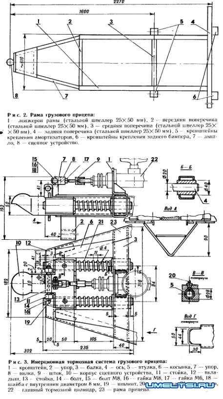 Прицеп для перевозки снегохода чертежи