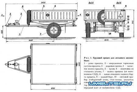 Грузовой прицеп  своими руками