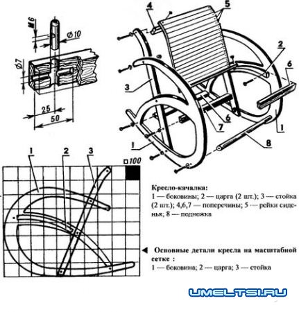 Кресло качалка из фанеры своими руками