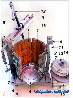 Пресс для винограда и ягод своими руками