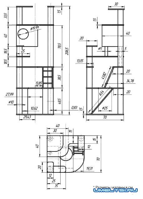 Домики Для Кошек Размеры Чертежи Фото