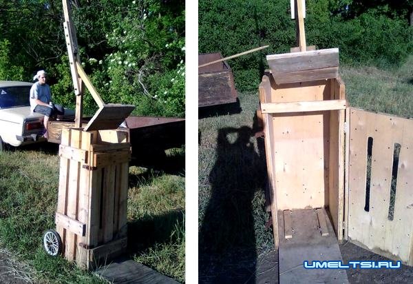 Ручной пресс из деревянного ящика Ручной пресс из деревянного ящика