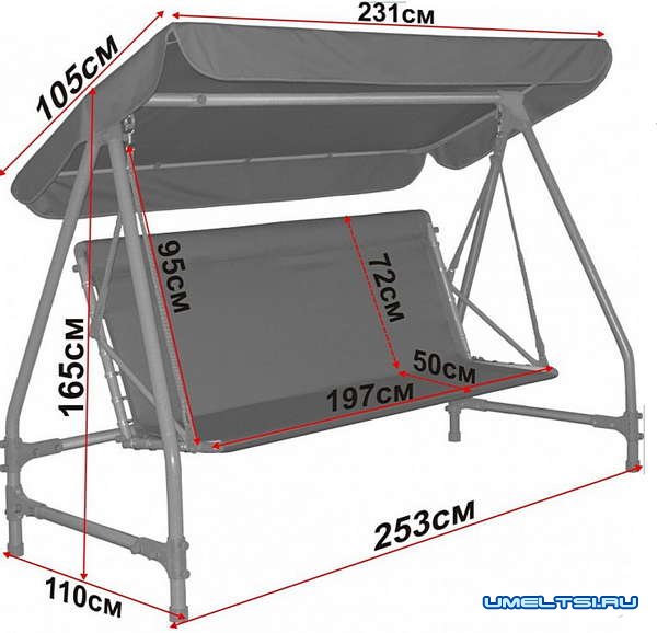 Садовые Качели Своими Руками Фото Размеры