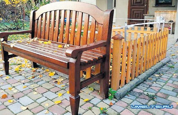 Изготовление скамейки для сада или террасы