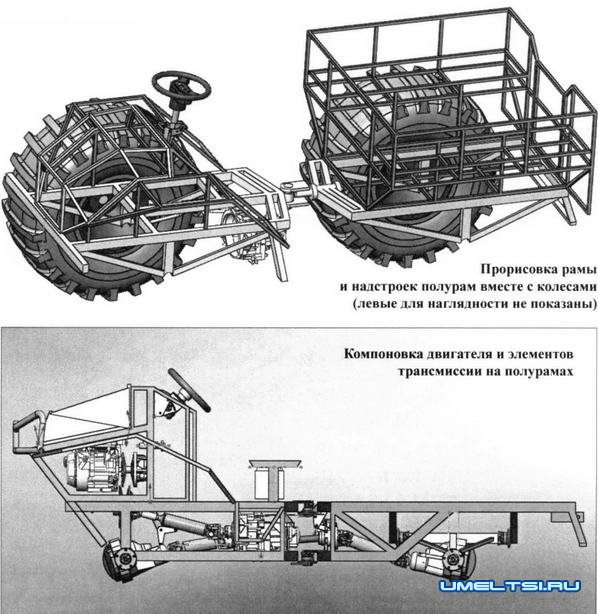 Каракат своими руками, как сделать болотоход, схемы, чертежи - MTZru